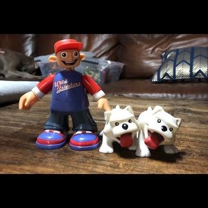 Rob Derrick and meety the dog